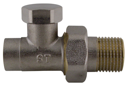 409D Radiátorový regulační ventil přímý pájecí 1/2" x 15