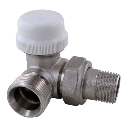 418L Termostatický ventil rohový pro topný žebřík 1/2 x 3/4" LEVÝ s eurokonusem