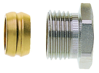 Heimeier svěrné šroubení pro CU trubky poniklované 15x1/2" 2201-15.351