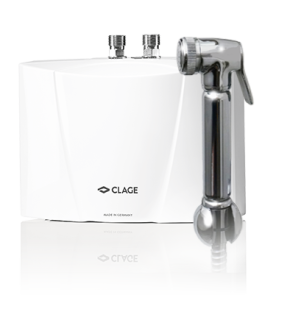 Clage MCX 3 HS malý elektronicky řízený průtokový ohřívač vody s bidetovou sprškou