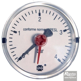 Regulus Tlakoměr 6 bar, G 1/4“ zadní, d= 63 mm 3409
