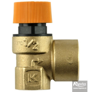 Regulus pojistný ventil 6 bar 1/2“ vnitřní do 160 °C solární 1616
