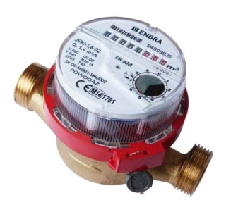 Enbra bytový vodoměr na teplou vodu 1/2"