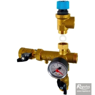 Regulus Pojistná sada 6 bar k ohřívačům vody do 200 l, 3/4" F/M 17387